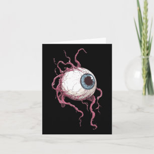 Creepy Monster Eye Tattoo Style Horror Graphic Card