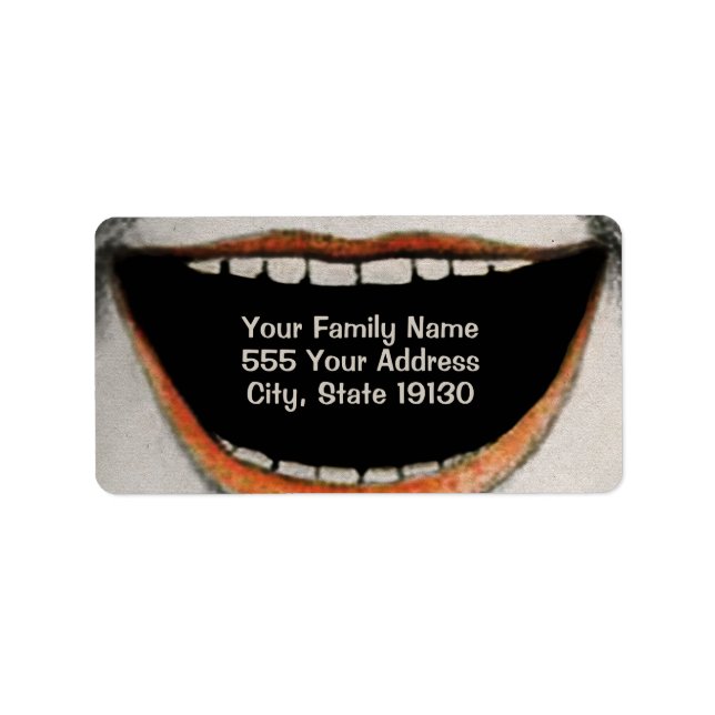Creepy Mouth Label (Front)