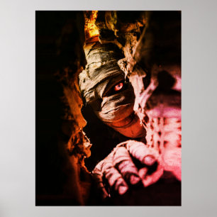 Creepy Mummy Wall Art – Dark Horror Portrait Print