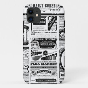 creepy newspaper iPhone 11 case