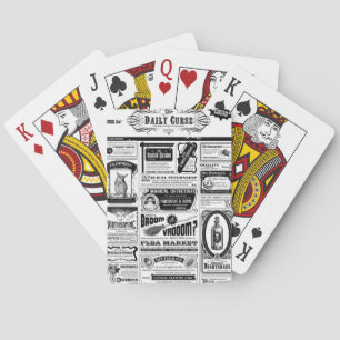creepy newspaper playing cards