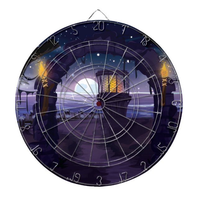 Creepy old Lighthouse Dartboard (Front)