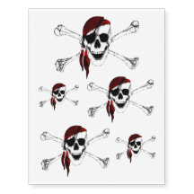 Creepy Pirate Skull and Crossbones