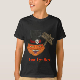 Creepy Pumpkin Head Halloween T-Shirt