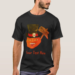Creepy Pumpkin Head Halloween  T-Shirt