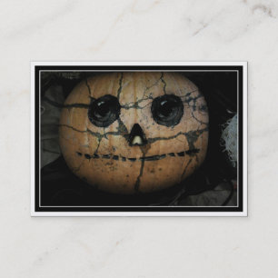 Creepy  Pumpkin Jack-o-Lantern Business Card