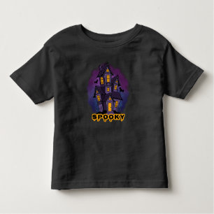 Creepy Purple Mansion Spooky Haunted House Toddler T-Shirt