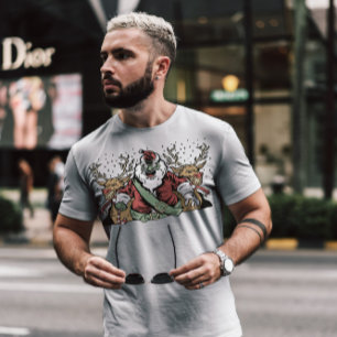 Creepy Santa Anti Christmas  T-Shirt