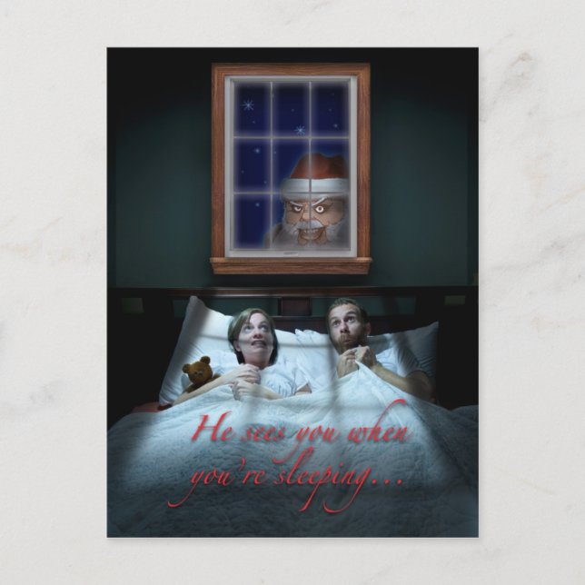 Creepy Santa Christmas Card (Front)