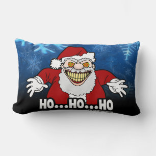 Creepy Santa Claus Screwball Graphics HOHOHO Lumbar Cushion