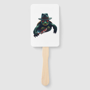 Creepy Scary Halloween Turtle T-Shirt Hand Fan