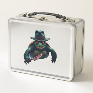 Creepy Scary Halloween Turtle T-Shirt Metal Lunch Box