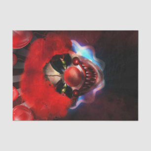 Creepy Scary Killer Clown Halloween Gift Wrap Tissue Paper