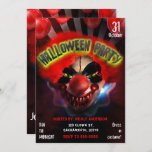 Creepy Scary Killer Clown Halloween Party Invitation<br><div class="desc">Creepy Scary Killer Clown Halloween Party Invitations</div>