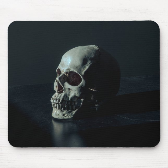 Creepy Scary Skull Mouse Pad (Front)