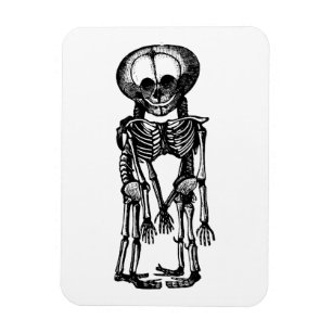 creepy siamese twins skeleton kids anatomy art magnet