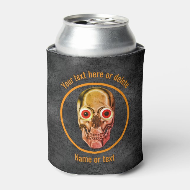 Creepy Skeleton Face Personalised  Can Cooler (Can Front)