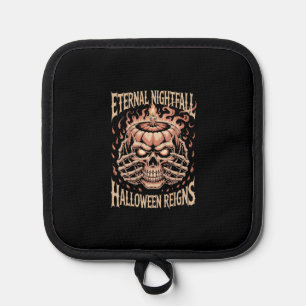 Creepy Skeleton Hands Pumpkin Skull Pot Holder