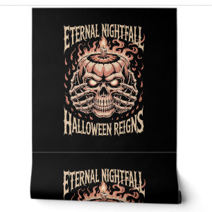 Creepy Skeleton Hands Pumpkin Skull Wallpaper