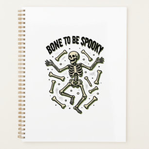 Creepy Skeleton Shirt Vintage Halloween Bones Desi Planner