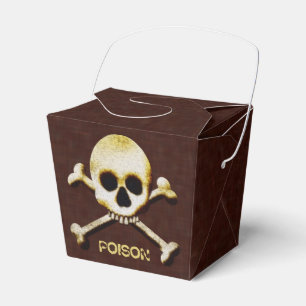 Creepy Skull And Crossbones Halloween Toxic Poison Favour Box