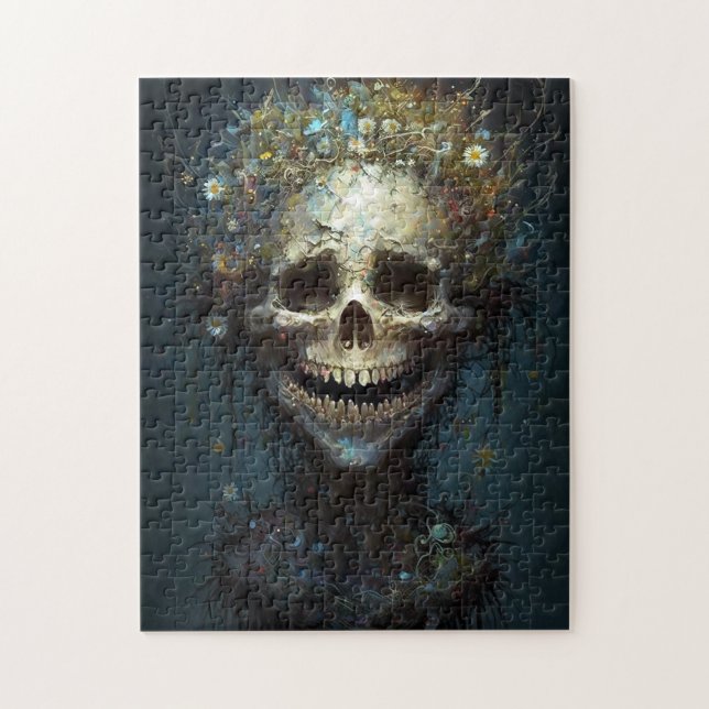 Creepy Skull Gothic Dark Fantasy Art Jigsaw Puzzle (Vertical)
