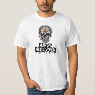 Creepy Skull, Halloween Art T-Shirt