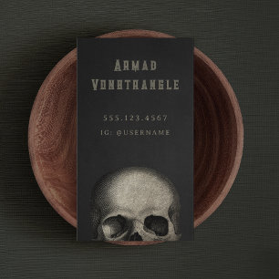 Creepy Skull Halloween Business Card