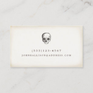 Creepy Skull Halloween Calling Card
