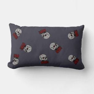 “Creepy Skull Horror Design – Spooky Halloween Art Lumbar Cushion