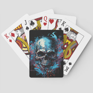 Creepy Skull Playing Cards