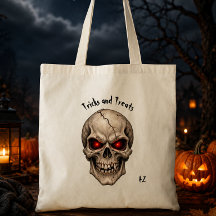 Creepy Skull with Glowing Eyes Personalised