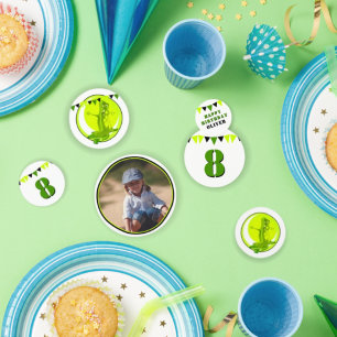 Creepy Slime Monster Green Photo Birthday Party Confetti