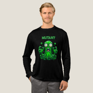 Creepy Slime Zombie Alien – Neon Green Monster Tri-Blend Shirt