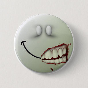Creepy Smile 6 Cm Round Badge