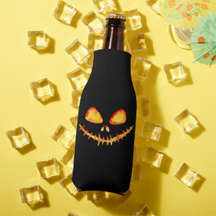 Creepy Smiling Jack O' Lantern Bottle Cooler