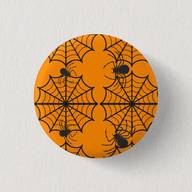 Creepy Spider Web Halloween 3 Cm Round Badge (Front)