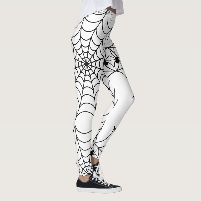 Creepy Spider Web Halloween Leggings (Right)