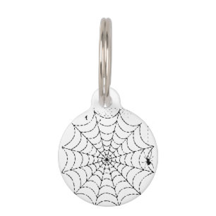 Creepy Spider Web Halloween Pet Tag