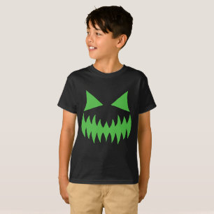 Creepy Spooky Fun Pumpkin Jack O Lantern Face T-Shirt
