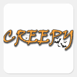 Creepy Square Sticker