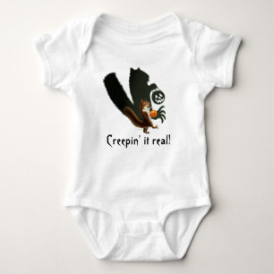 Creepy Squirrel Shadow Baby Bodysuit
