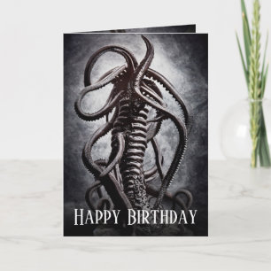 Creepy Statue of an Ancient Alien Entity Card