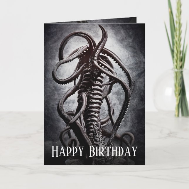 Creepy Statue of an Ancient Alien Entity Card (Front)