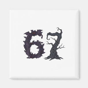 Creepy Tree And Spooked Ts Funny Teacher 67 Hallow Magnet