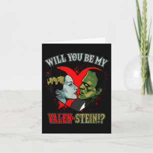 Creepy Valentines Gift Merch Frankenstein Valen-st Card