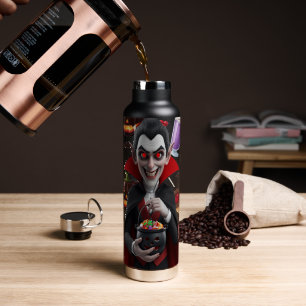 Creepy Vampire Dracula For Halloween Water Bottle