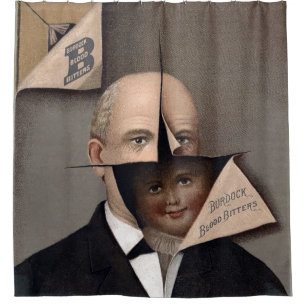 Creepy Victorian Advertisement Shower Curtain