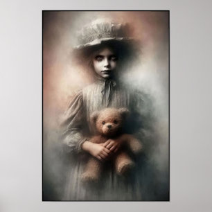 Creepy Victorian Era Girl Wall Poster