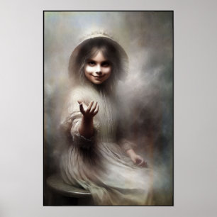 Creepy Victorian Era Girl Wall Poster
